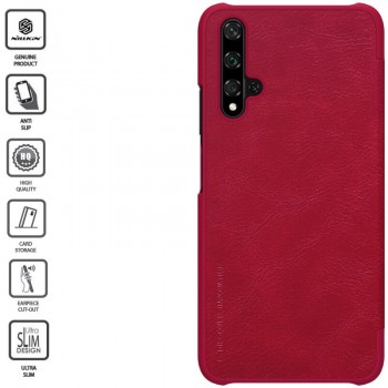 Odinis dėklas Nillkin qin serijos - raudonas (Honor 20/Nova 5T) Odinis dėklas Nillkin qin serijos - raudonas (Honor 20/Nova 5T)